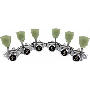 موالفات جيتار كورية الصنع ذات طراز عتيق، آلات ضبط قفل بنسبة 18:1، كروم مع أزرار لؤلؤية خضراء، مجموعة من 6 قطع in Kuwait