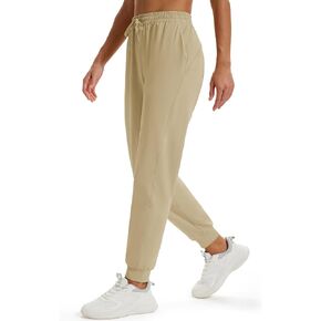 MAGCOMSEN Women's Fleece Lined Joggers Waterproof Thermal Winter Sweatpants Insulated Hiking Running Snow Pants Pockets in Saudi Arabia