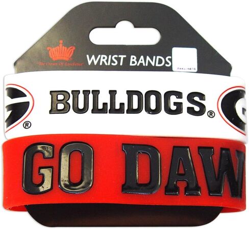 Aminco Georgia Bulldogs Sports Team Logo Rubber Wrist Band Set in Saudi Arabia