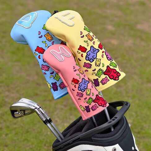 Golf Club Covers for Woods and Driver, Gummy Bears Pattern Headcover, Golf Headcovers for Kids Youth Girls Boys in Saudi Arabia