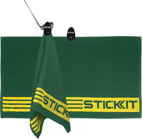 منشفة الجولف المغناطيسية STICKIT XL، رمادية، نسيج تيري قطني ممتاز مقاس 81.28 سم × 50.8 سم، مغناطيس قوي صناعي لتثبيت عربات الجولف والنوادي، فائقة الامتصاص، سريع الجفاف، تصميم سهل التنظيف in Kuwait