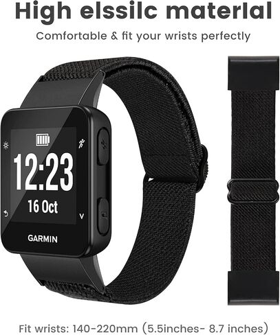 NotoCity لـ Garmin Forerunner 35 Band، حزام ساعة بديل مرن مضفر بحلقة فردية لـ Garmin Forerunner 35 in Kuwait