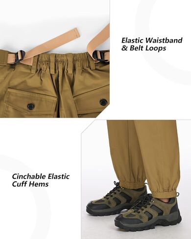 Women's Cotton Cargo Pants High Waist Adjustable Outdoor Hiking Pants with Pockets Stretch Travel Work Casual Pants in Saudi Arabia