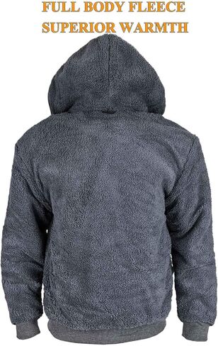 ZeroStage Heavyweight Full Sherpa Fleece Lined Hoodies for Men Zip Up Jacket, Winter Thick Sweatshirt in Saudi Arabia