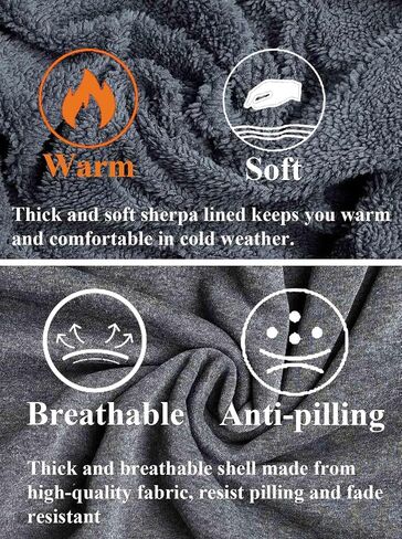 ZeroStage Heavyweight Full Sherpa Fleece Lined Hoodies for Men Zip Up Jacket, Winter Thick Sweatshirt in Saudi Arabia