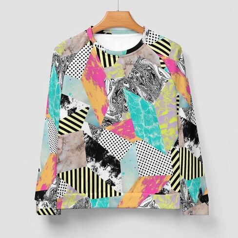 80s Retro Style Sweatshirt, Men 90s Vintage Crewneck Activewear Classic Pullover in Saudi Arabia