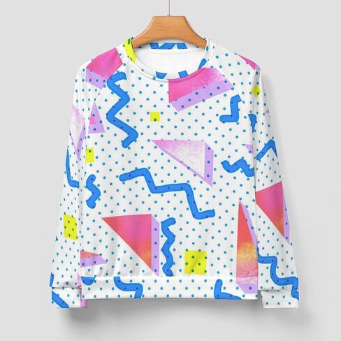 80s Retro Style Sweatshirt, Men 90s Vintage Crewneck Activewear Classic Pullover in Saudi Arabia