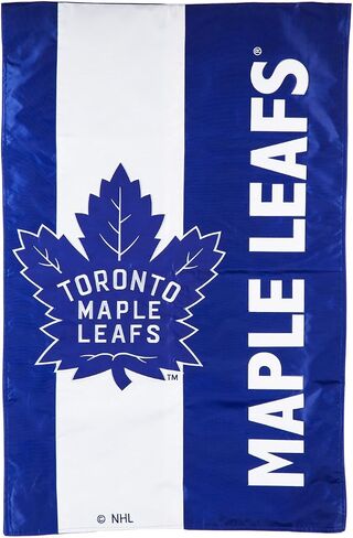 Team Sports America NHL Toronto Maple Leafs Embroidered Logo Applique House Flag, 28 x 44 inches Indoor Outdoor Double Sided Decor for Hockey Fans in Saudi Arabia