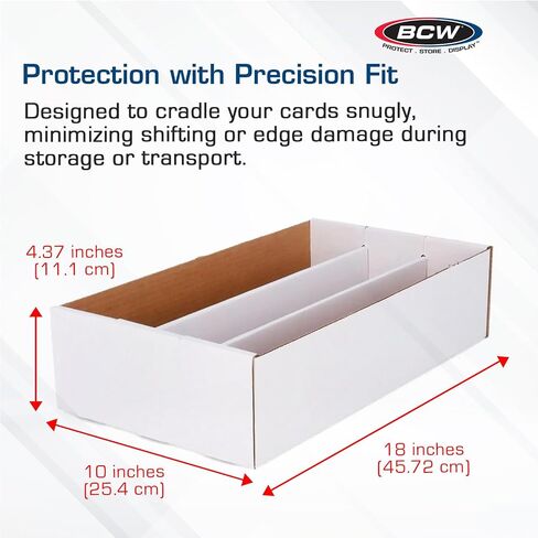 BCW Super Shoe Storage Box – 3 Pack | Cardboard Organizer for Trading, Gaming & Collectible Use | Holds 3,000 Standard or 600 3x4 Toploaders | Assembly Required in Saudi Arabia