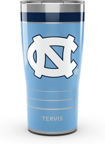 Tervis Traveller North Carolina Tar Heels - كوب سفر MVP ثلاثي الجدران معزول يحافظ على المشروبات باردة وساخنة، 20oz، من الفولاذ المقاوم للصدأ in Kuwait