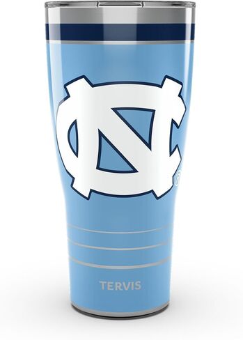 Tervis Traveller North Carolina Tar Heels - كوب سفر MVP ثلاثي الجدران معزول يحافظ على المشروبات باردة وساخنة، 20oz، من الفولاذ المقاوم للصدأ in Saudi Arabia