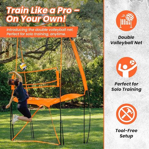 LBH® - Volleyball net for Backyard, Volleyball Training Equipment Outdoor & Indoor, Volleyball Practice Net, Trainer Equipment for Kids and Adult, Hitting Trainer nets rebounder in Saudi Arabia