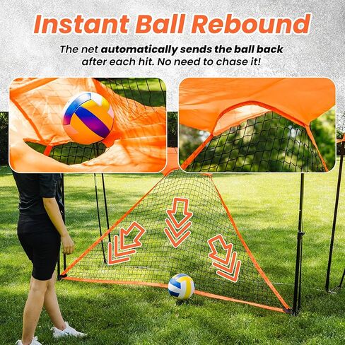 LBH® - Volleyball net for Backyard, Volleyball Training Equipment Outdoor & Indoor, Volleyball Practice Net, Trainer Equipment for Kids and Adult, Hitting Trainer nets rebounder in Saudi Arabia