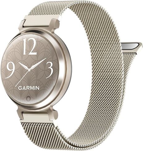 حزام ساعة شبكي معدني 14 مم متوافق مع Garmin Lily 2/Lily 2 Acitve للنساء، حزام بديل نحيف من الفولاذ المقاوم للصدأ مزود بمشبك مغناطيسي لسوار Lily 2 الكلاسيكي in Kuwait