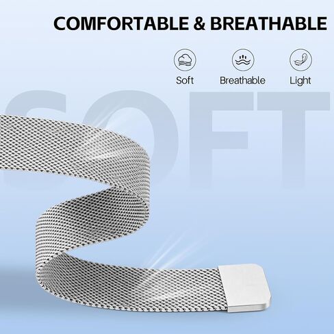 Mesh Metal 14mm Watch Band Compatible with Garmin Lily 2/Lily 2 Active for Women,Improved Thin Slim Stainless Steel Chain Magnetic Clasp Replacement Strap for Lily 2 Classic Accessory in Kuwait