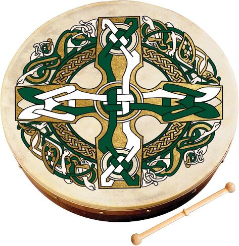 Waltons Bodhrán 8 بوصة (سلتيك) - آلة أيرلندية مصنوعة يدويًا - نغمة موسيقية واضحة - مضرب من الخشب الصلب متضمن مع الشراء in Kuwait