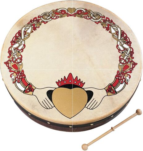 Waltons Bodhrán 8 بوصة (سلتيك) - آلة أيرلندية مصنوعة يدويًا - نغمة موسيقية واضحة - مضرب من الخشب الصلب متضمن مع الشراء in Kuwait