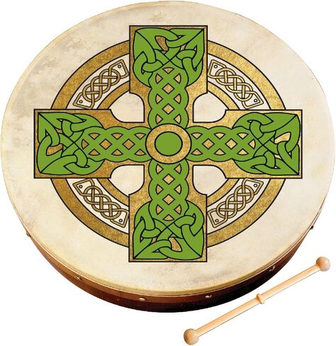 Waltons Bodhrán 8 بوصة (سلتيك) - آلة أيرلندية مصنوعة يدويًا - نغمة موسيقية واضحة - مضرب من الخشب الصلب متضمن مع الشراء in Kuwait