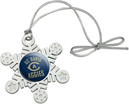 GRAPHICS & MORE UC Davis Aggies Logo Metal Snowflake Christmas Tree Holiday Ornament in Saudi Arabia