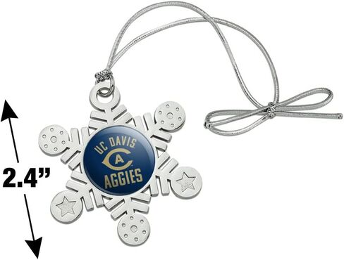 GRAPHICS & MORE UC Davis Aggies Logo Metal Snowflake Christmas Tree Holiday Ornament in Saudi Arabia