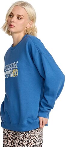 Volcom womens Boyfriend Crew Fleece Sweatshirt – Raglan Sleeve Boyfriend Fit Crewneck With Chest Screenprint in Saudi Arabia