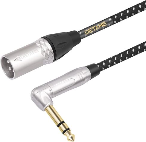 الزاوية اليمنى 1/4 TRS إلى XLR 3Pin ذكر خلاط كابل الصوت، الزاوية اليمنى 6.35 مم TRS إلى 3Pin XLR ذكر لميكروفون خلاط مكبرات الصوت النشطة in Kuwait