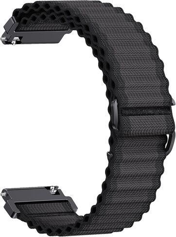 سوار ساعة من النايلون مقاس 20 ملم سريع الإصدار لـ Garmin Forerunner 165/245/55 in Kuwait