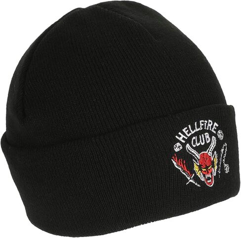 Stranger Things Hellfire Club Embroidery On Black Acrylic Knit Cuff Beanie in Saudi Arabia
