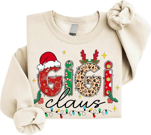 Gigi Christmas Sweatshirt - Gigi Claus Sweatshirts for Women, Crewneck Sweater, Xmas Gifts for Women, Mom, Grandma in Saudi Arabia