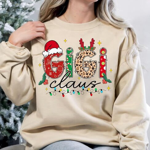 Gigi Christmas Sweatshirt - Gigi Claus Sweatshirts for Women, Crewneck Sweater, Xmas Gifts for Women, Mom, Grandma in Saudi Arabia
