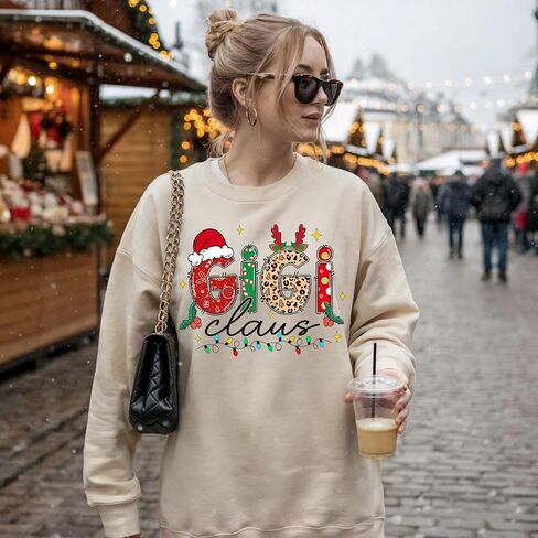 Gigi Christmas Sweatshirt - Gigi Claus Sweatshirts for Women, Crewneck Sweater, Xmas Gifts for Women, Mom, Grandma in Saudi Arabia
