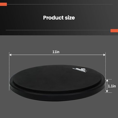 Practice Drum Pad, 4 Surfaces Drum Practice Pad, Silent Practice Pad for Drumming with Different Playing Surface with 1 Pairs Drum Sticks (Style 1) in Kuwait