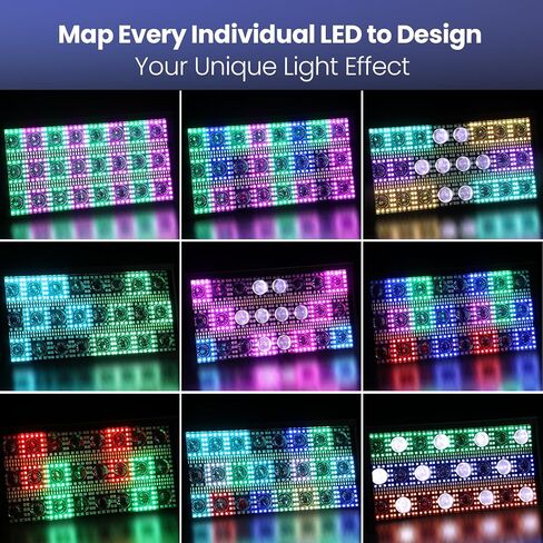 Betopper LF2405 300w Matrix Beam LED Strobe Effect Lights، أضواء المسرح تغسل LED Strobe Light، إضاءة مسرح فلاش كبيرة فائقة السطوع، DMX Dj Strobe Lights للحفلات نادي ديسكو عيد الميلاد إلخ in Kuwait
