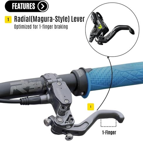 FrogWake FV4 Brakes for Sur-Ron Light Bee X/S, Talaria Sting MX3/MX4 - Reach & Free Stroke Adjustment/1-Finger/4-Piston in Kuwait