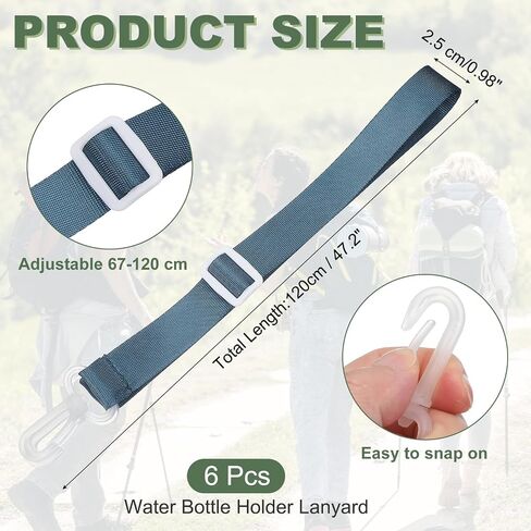 uxcell Water Bottle Holder Lanyard, Adjustable Crossbody Water Bottle Sling Strap Carrying Bottles Holder Shoulder for Outdoor in Saudi Arabia