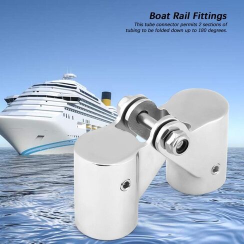 Boat Tube Connector, Stainless Steel Folding Swivel Connector Boat Rail Tube Pipe Fittings for Marine Yacht (22mm) in Saudi Arabia