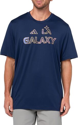 adidas Mens Los Angeles Galaxy Pre-Game Short Sleeve T-Shirt in Saudi Arabia