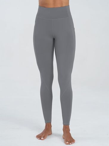 Plus Size Women's High-Waist Leggings, Soft Tummy Control Workout Pants for Running, Yoga, Fitness, Comfort Fit Grey in Saudi Arabia