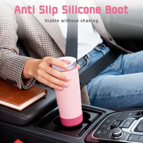 قطعتان من حذاء السيليكون المتوافق مع منزلق Owala SmoothSip 12oz 20oz و12oz 24oz مع مقبض، حذاء واقٍ مضاد للانزلاق لكوب القهوة أثناء السفر، يمنع الخدوش، ملحقات Owalaa in Saudi Arabia