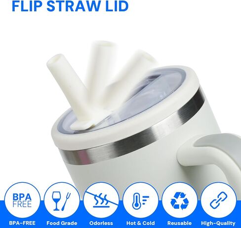 30 oz stanley lid replacement，for Stanley H2.0 Quencher Cup Accessories，stanley lids 30 oz leakproof replacement-stanley cup lid 30oz 2pack （Cream White ） in Saudi Arabia