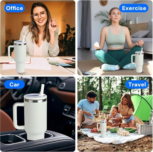 30 oz stanley lid replacement，for Stanley H2.0 Quencher Cup Accessories，stanley lids 30 oz leakproof replacement-stanley cup lid 30oz 2pack （Cream White ） in Saudi Arabia
