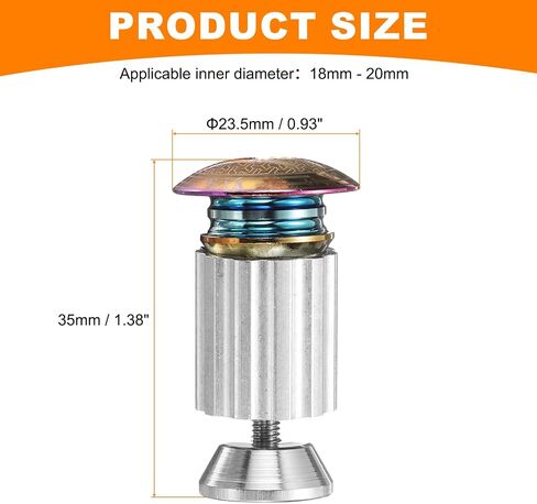 HARFINGTON 2Pair Bar End Plugs Aluminum Handlebar End Caps Bike Plugs 0.6oz Expanding Locking for MTB Road BMX Fixed Gear Bike, Colorful in Saudi Arabia