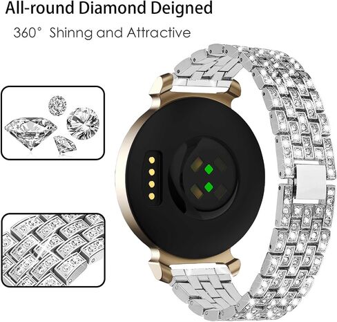 Compatible with Garmin Lily2 / 2 Active Watch Band Dressy Replacement Stainless Steel Metal Strap for Women in Saudi Arabia