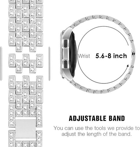 Compatible with Garmin Lily2 / 2 Active Watch Band Dressy Replacement Stainless Steel Metal Strap for Women in Saudi Arabia