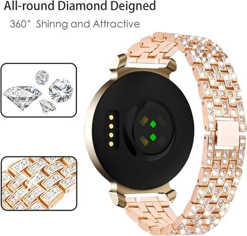 Compatible with Garmin Lily2 / 2 Active Watch Band Dressy Replacement Stainless Steel Metal Strap for Women in Kuwait