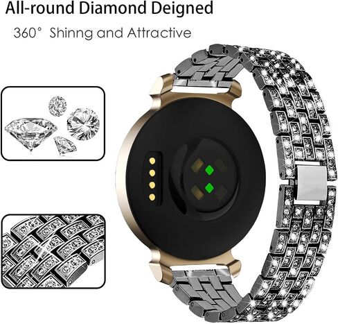 Compatible with Garmin Lily2 / 2 Active Watch Band Dressy Replacement Stainless Steel Metal Strap for Women in Kuwait