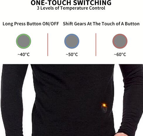 Electric Heated Underwear Set Fleece Lined Thermal Body Suit Men Winter Motorcycle Top Pants in Kuwait