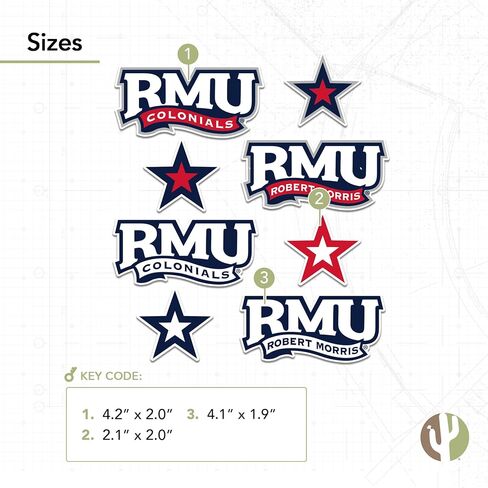 ملصق جامعة صبار الصحراء روبرت موريس المستعمرات RMU ملصق شارات الفينيل زجاجة مياه للكمبيوتر المحمول سجل قصاصات السيارة T2 (النوع 2-2) in Saudi Arabia