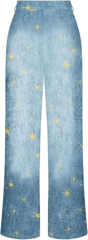 bmkBWO Jeans for Women High Waisted Baggy Wide Leg Jeans Elastic Waisted Straight Leg Demin Pants with Pockets in Saudi Arabia