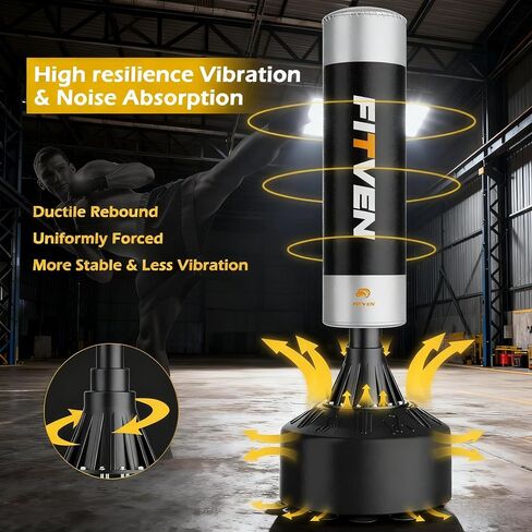 FITVEN Freestanding Punching Bag with Boxing Gloves Heavy Boxing Bag with Suction Cup Base Adult Men Stand Kickboxing Bag in Saudi Arabia